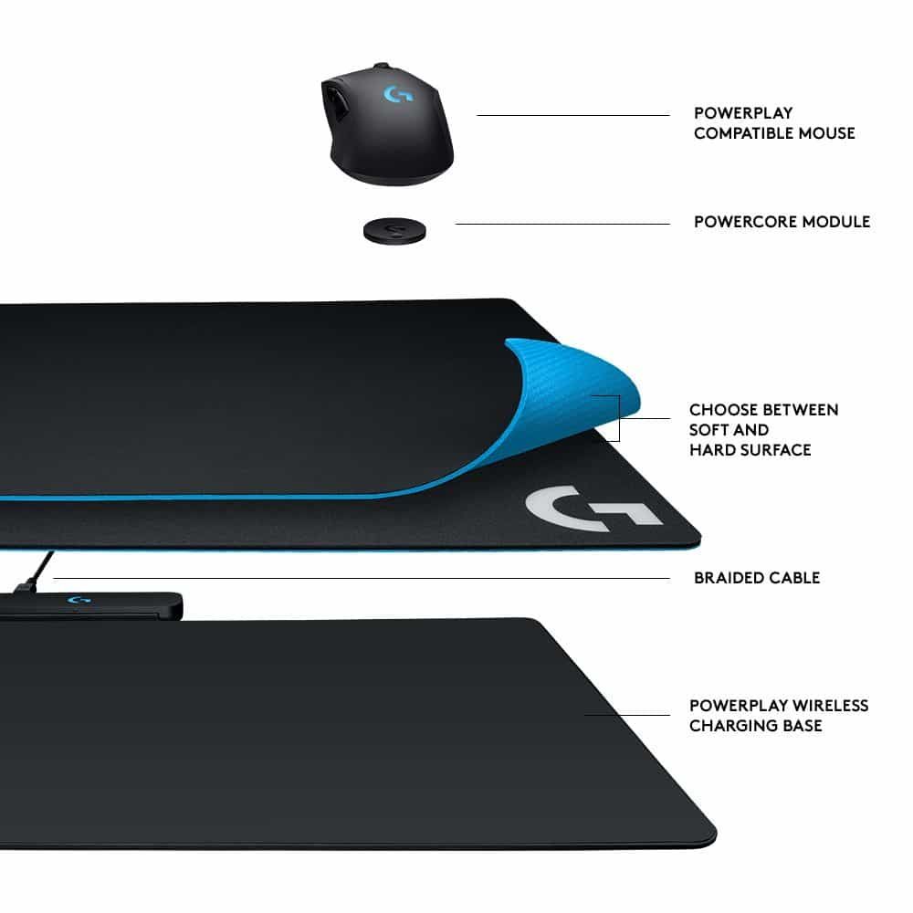 Logitech G Powerplay mouse pad fareyi kablosuz şarj ediyor