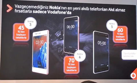 Nokia 6, Nokia 5 ve Nokia 3’ü Türkiye’de önce Vodafone satacak