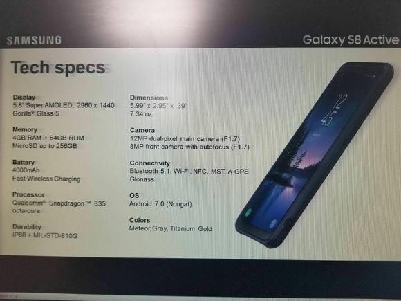 Galaxy S8 Active sızıntısı sağlam tasarımı ve teknik özellikleri doğruluyor