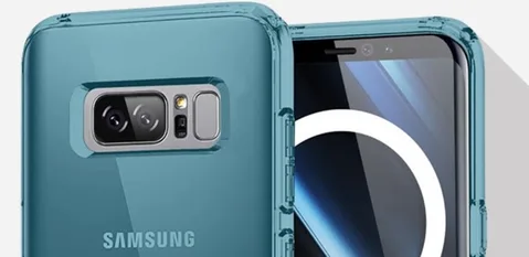 Galaxy Note 8 kılıfı parmak izi tarayıcısının arkada olacağını gösteriyor