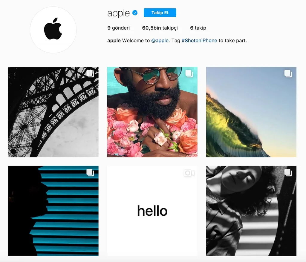 Apple Instagram hesabını resmi olarak açtı