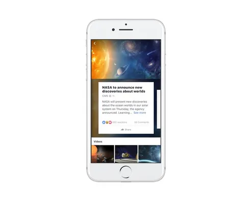 Facebook popüler haberler bölümünü mobile taşıyor