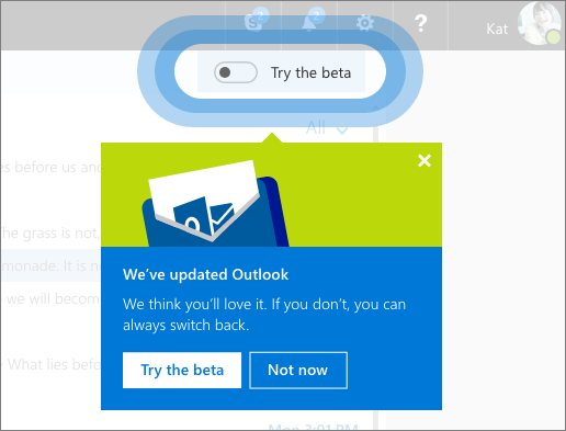 Microsoft Outlook.com’un yeni tasarımını beta olarak sunuyor