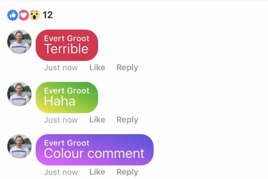 Facebook renkli yorumları test ediyor