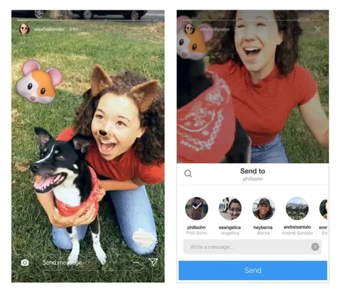 Instagram Direct üzerinden başka kullanıcıların hikayeleri paylaşılabilecek