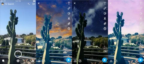 Snapchat Sky Filters ile arka planlara gerçek dışı bir görünüm kazandırıyor