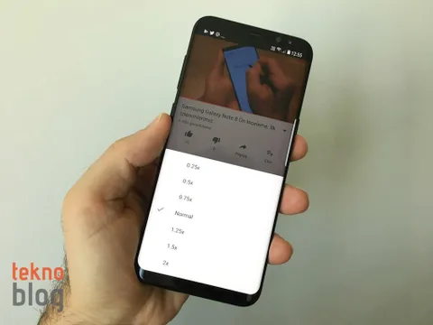 YouTube video oynatma hızını mobil cihazda değiştirebilirsiniz