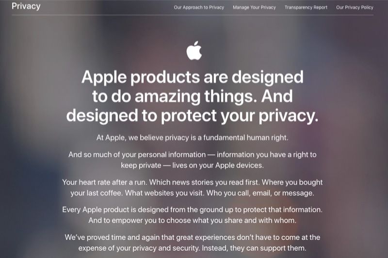 apple gizlilik