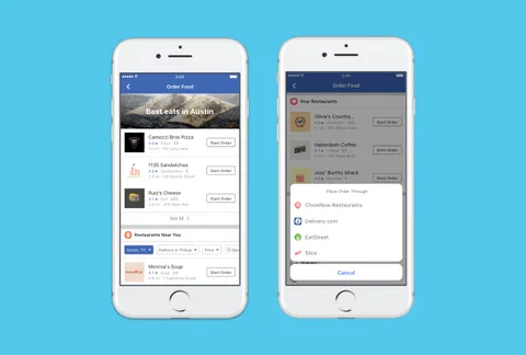 Facebook yemek siparişini de yetenekleri arasına ekliyor