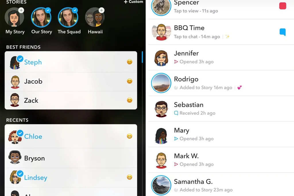 Snapchat yeni tasarım ile arkadaşlar ve markaları birbirinden ayıracak