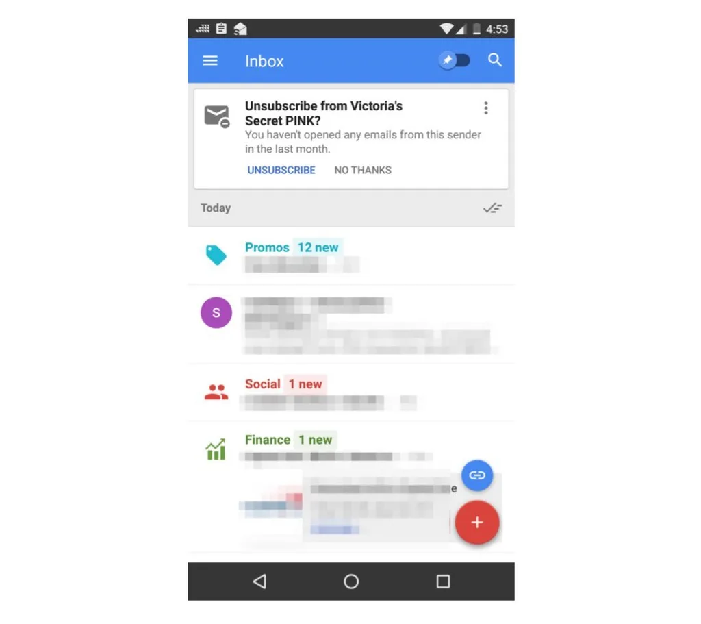 Google Inbox’a hiç açılmayan bülten iletileri için abonelikten çıkma kartı ekleniyor
