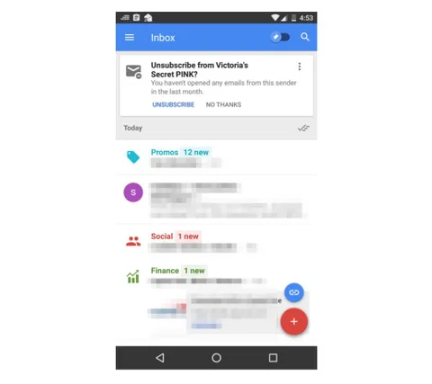 Google Inbox’a hiç açılmayan bülten iletileri için abonelikten çıkma kartı ekleniyor