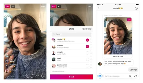 Canlı Instagram videoları direkt mesaj olarak gönderilebiliyor