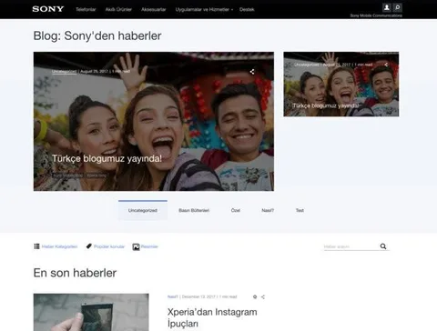 Sony Mobile’ın Xperia ürünlerine özel Türkçe blogu yayında