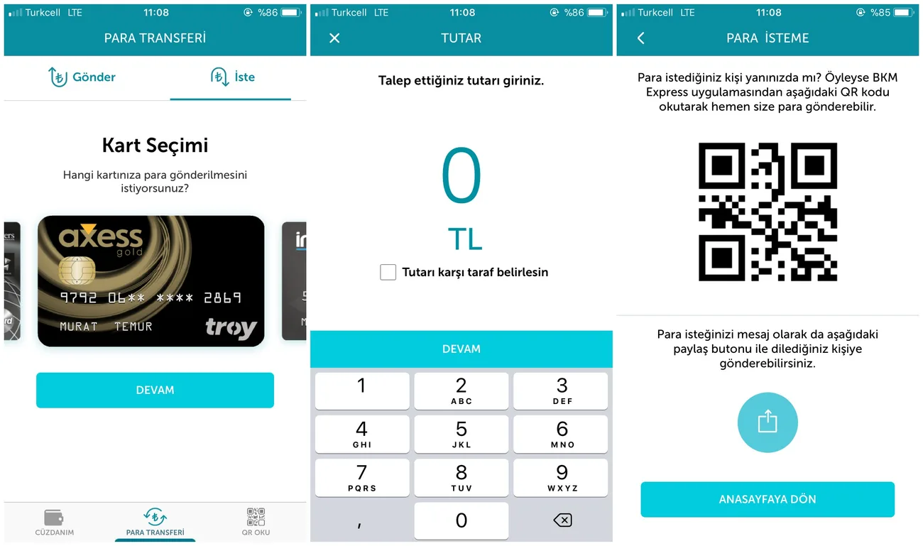 BKM Express ile para transferi SMS veya WhatsApp üzerinden gerçekleştirilebiliyor