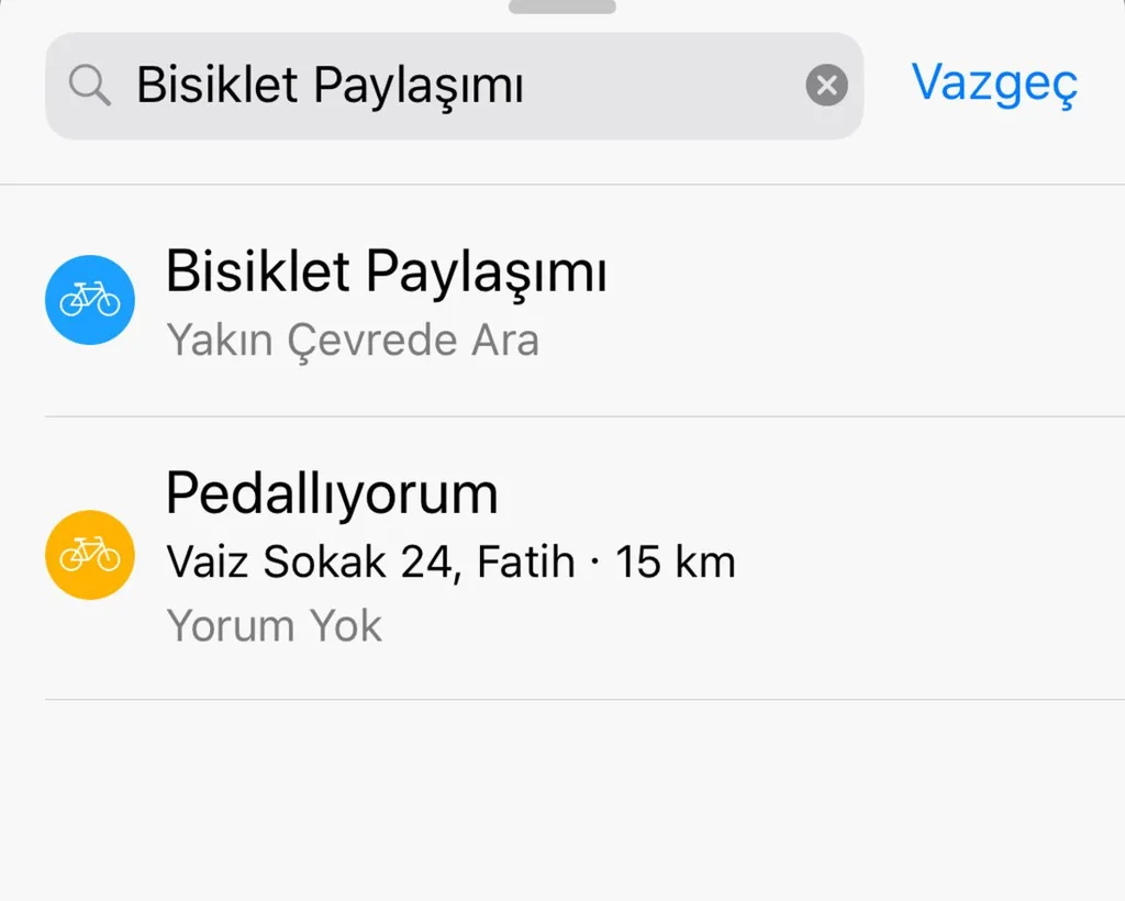 Apple Haritalar’a bisiklet paylaşımı bilgileri eklendi