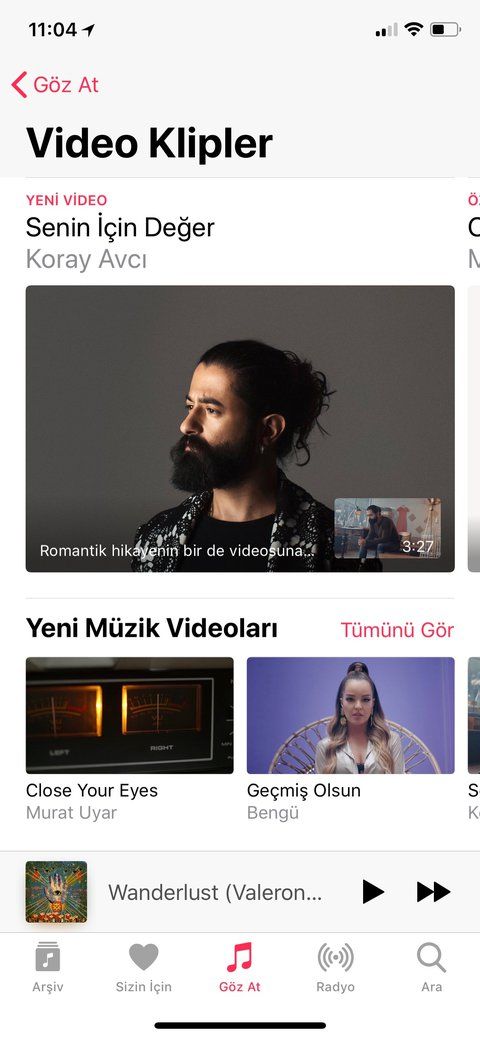Apple Music’e video klipler için özel bölüm eklendi