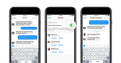 Facebook kalabalık Messenger gruplarını yönetmeyi kolaylaştırıyor