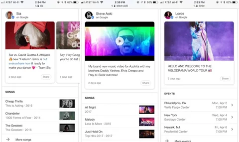 Google arama sonuçlarında müzisyenlerin özel paylaşımları görülebilecek