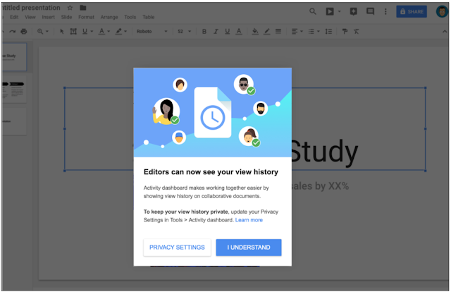 Google G Suite etkinlik panelinde dosyaların görüntülenme zamanını gösterecek