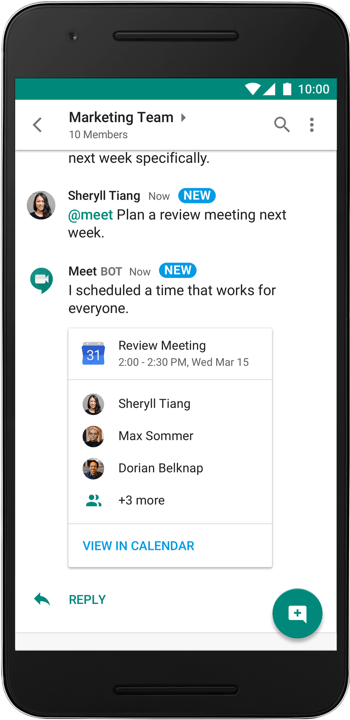 Google Slack’e rakip olacak Hangouts Chat’i kullanıma sunuyor