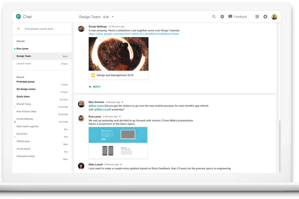 Google Slack’e rakip olacak Hangouts Chat’i kullanıma sunuyor