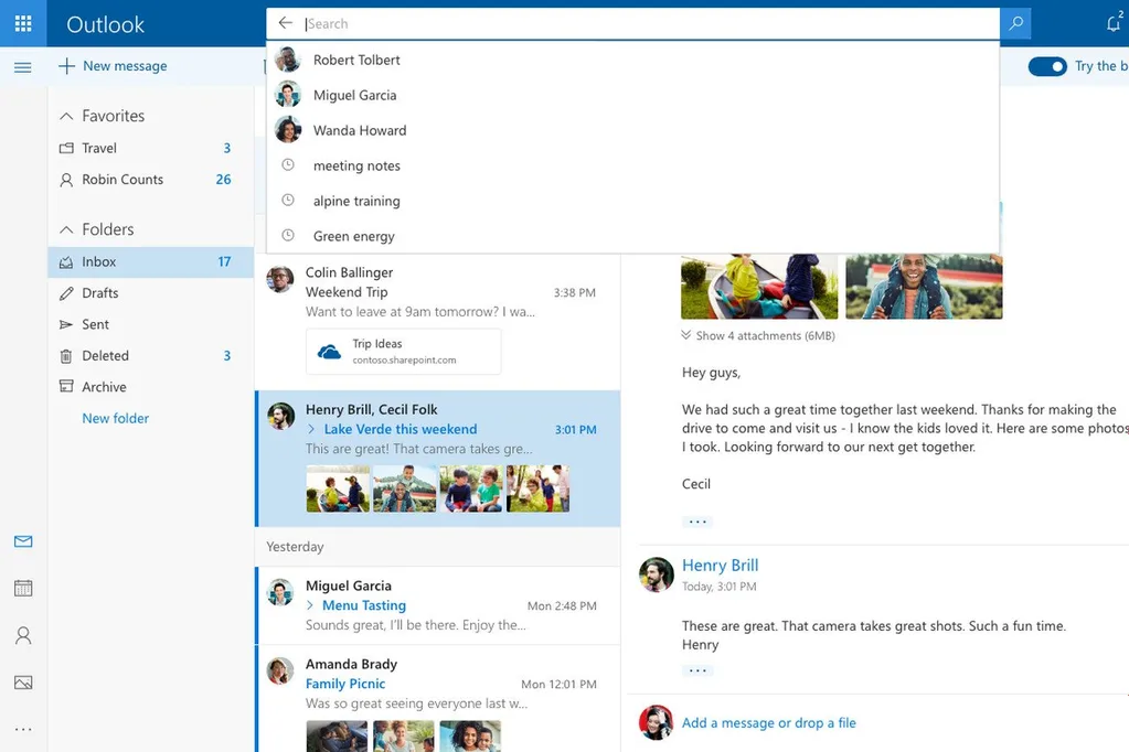 Microsoft yeni Outlook.com arayüzünü herkes için standart yapıyor