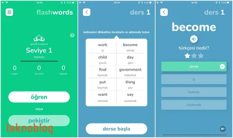 Flashwords: İngilizce kelime bilgisini pekiştirmenin hızlı yolu