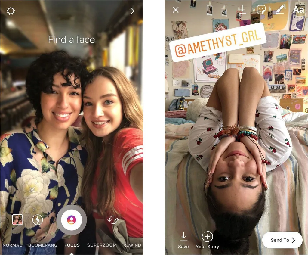 Instagram Odak modunu ve @bahset çıkartmasını kullanıma sunuyor