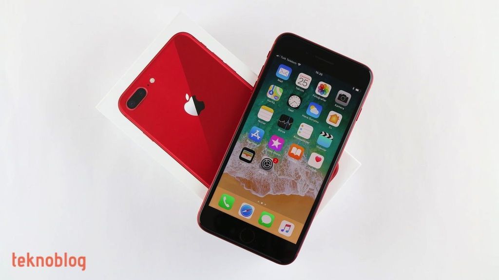 kırmızı apple iphone 8 plus kutu açılımı
