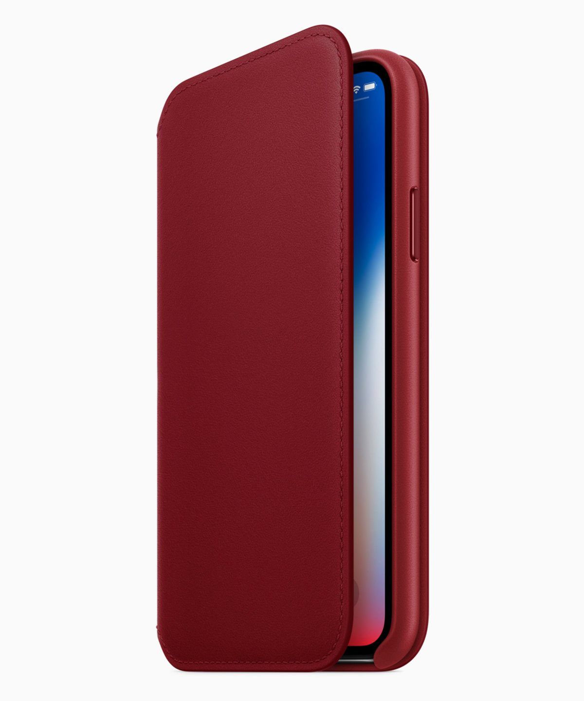 iphone x product red deri folyo kılıf