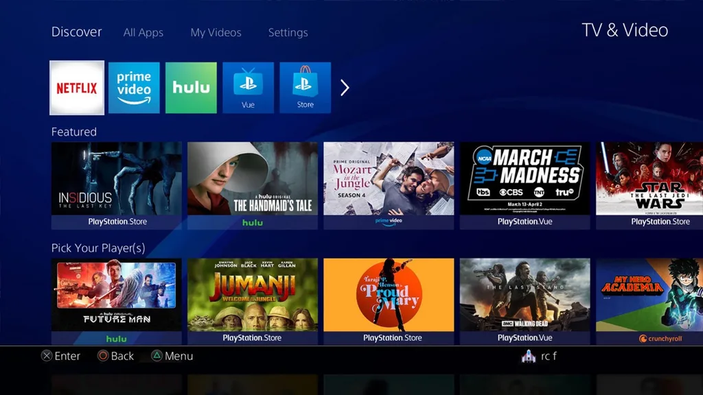 PS4’ün yenilenen video bölümü programları öne çıkarıyor