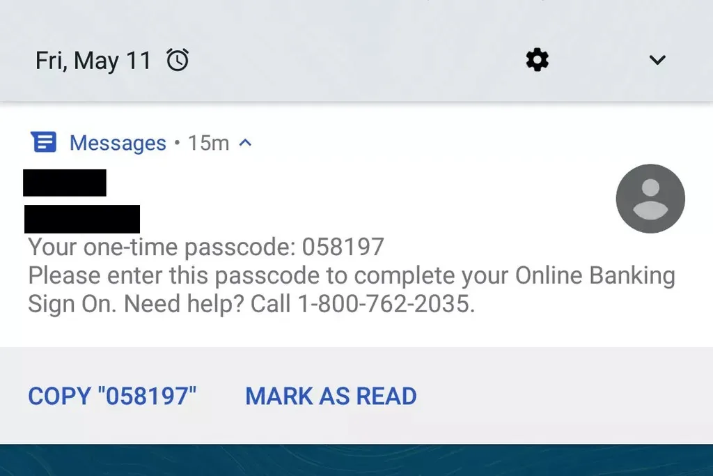 Android Mesajlar doğrulama kodlarını kopyalamayı kolaylaştırıyor