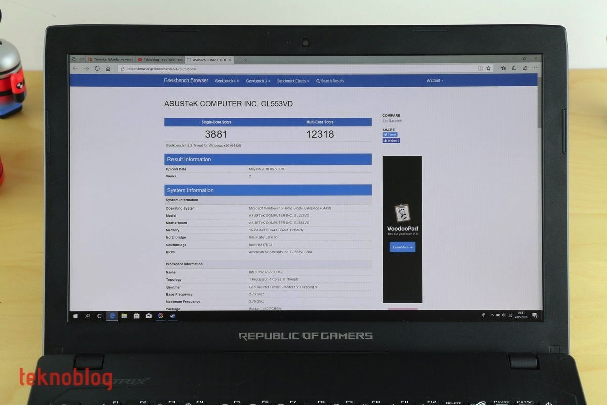 Asus ROG Strix GL553VD İncelemesi