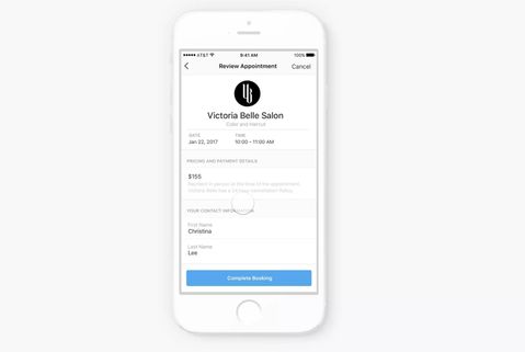 instagram uygulama içi rezervasyon