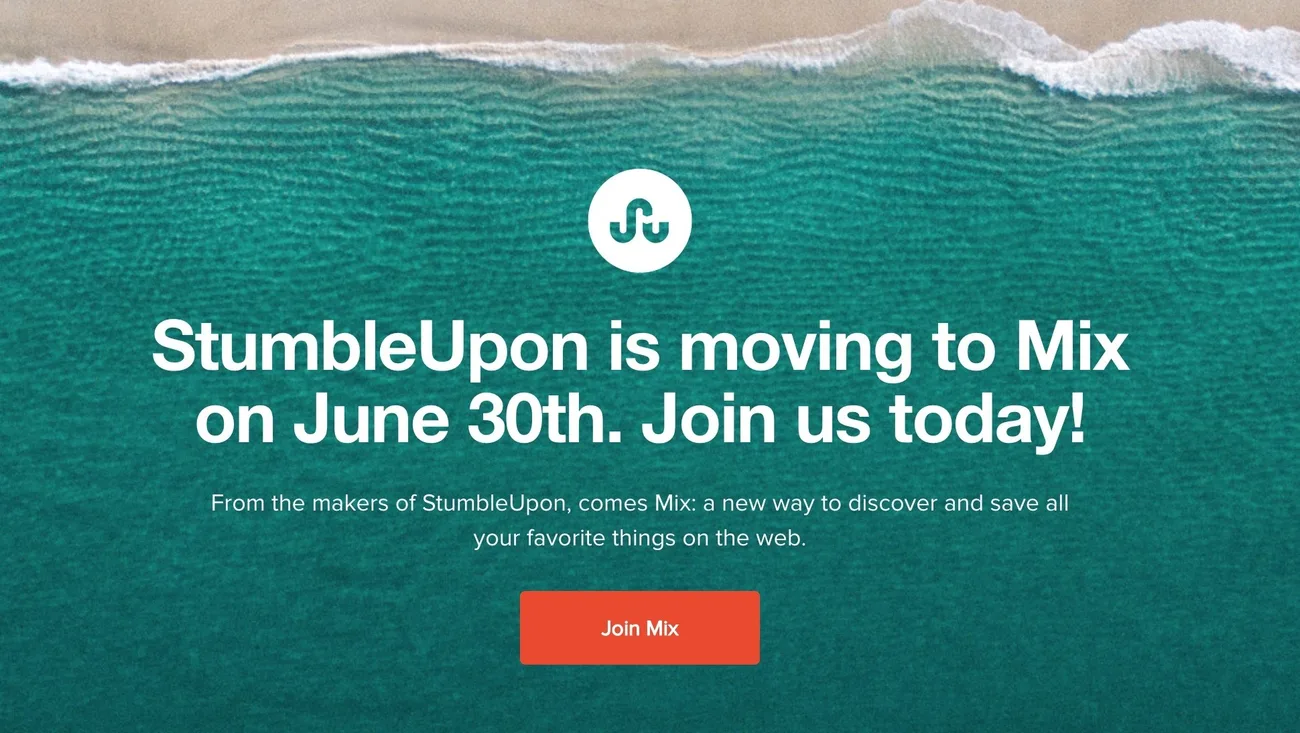 StumbleUpon kapanıyor, Mix’e taşınıyor