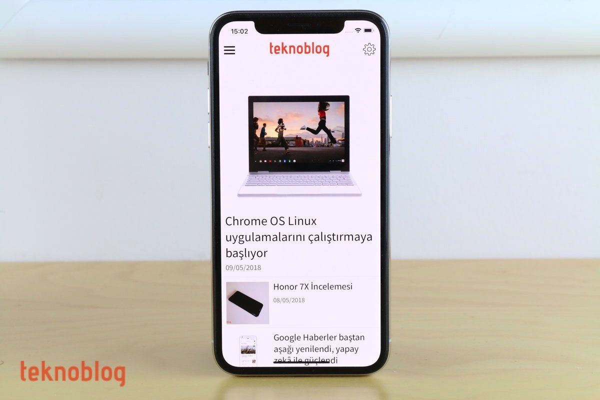 teknoblog iphone x uygulaması