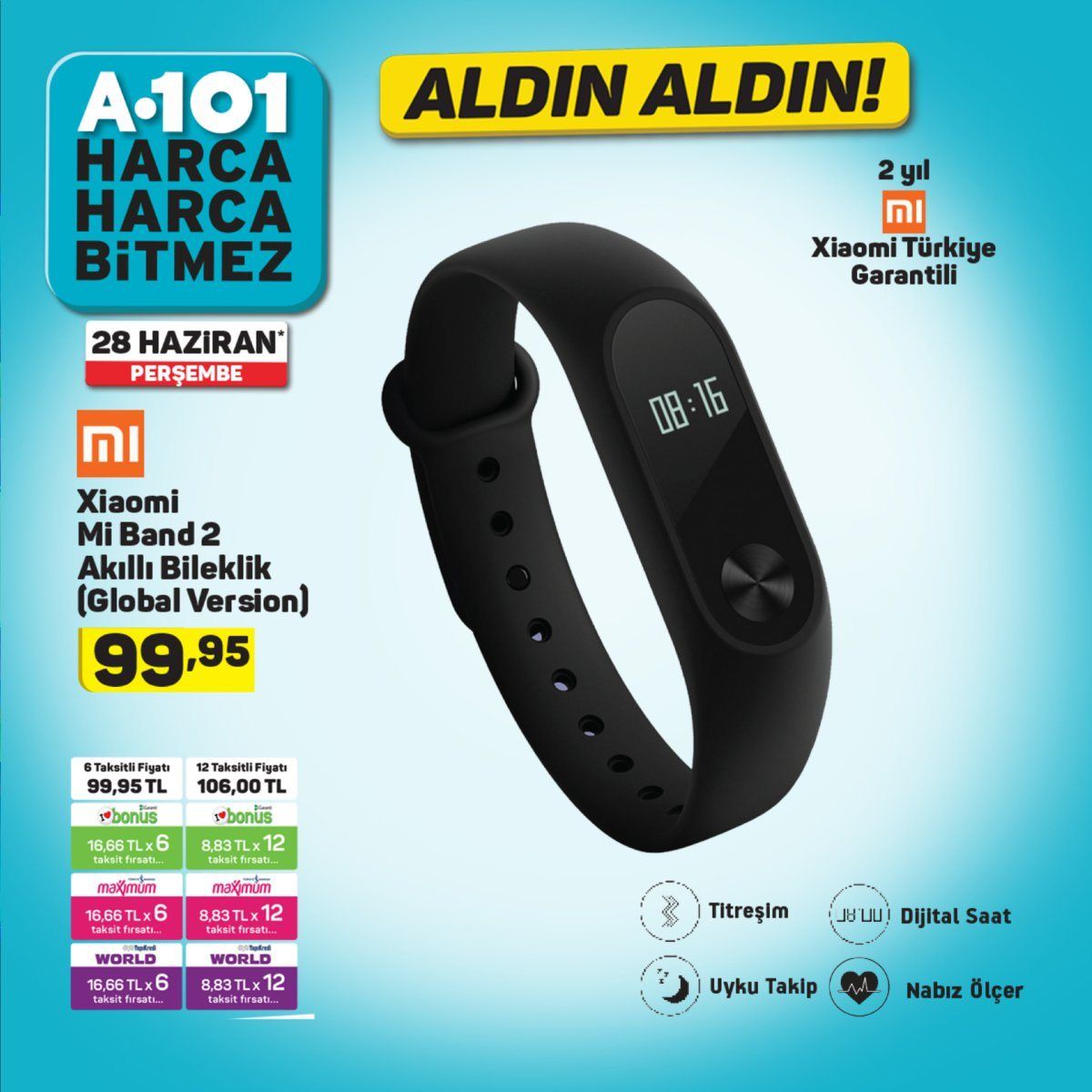 a101 xiaomi mi band 2