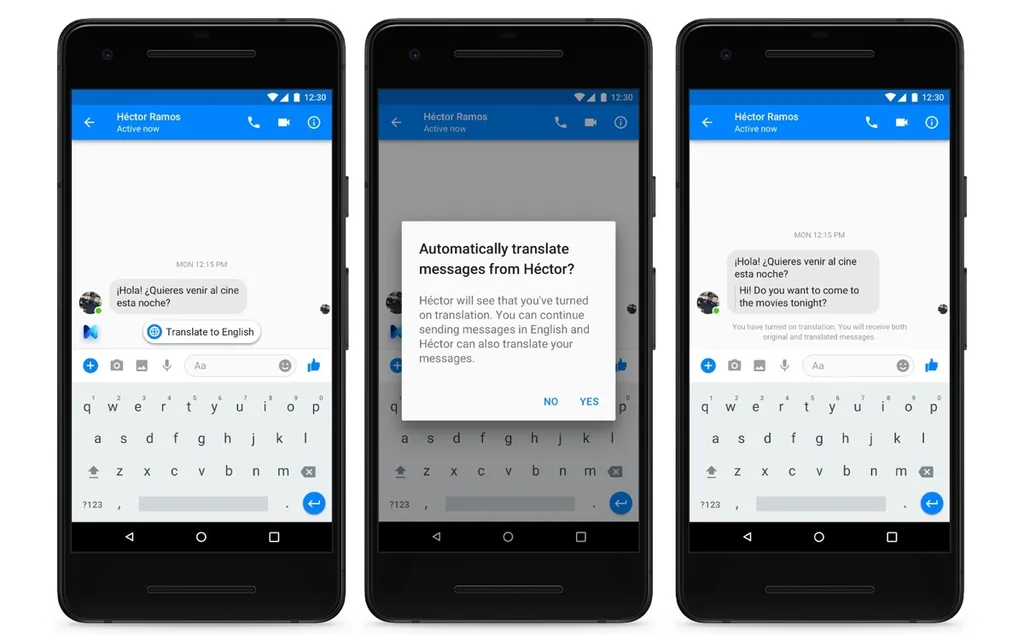 Facebook Messenger İspanyolca ve İngilizce arasında çeviri yapabiliyor