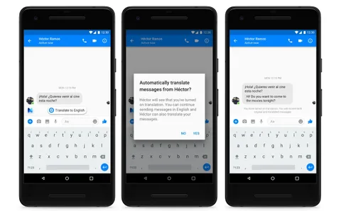 Facebook Messenger İspanyolca ve İngilizce arasında çeviri yapabiliyor