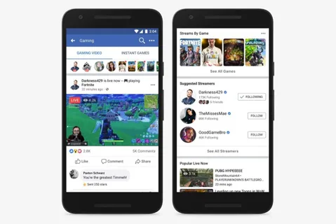 Facebook oyun yayıncılarını bulmayı ve desteklemeyi kolaylaştırıyor