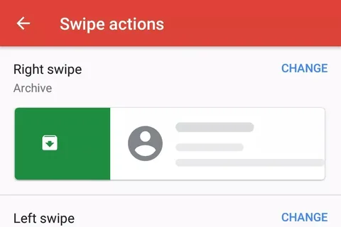Gmail Android uygulamasında sürükleme hareketleri kişiselleştirilebiliyor
