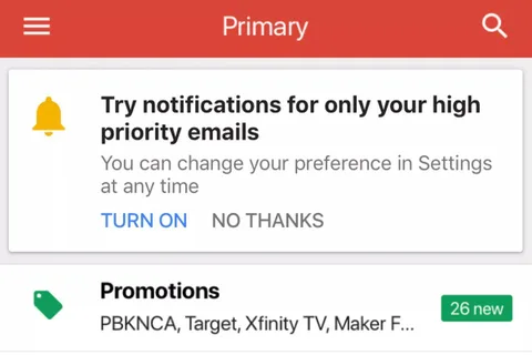 Gmail iOS uygulamasının bildirimleri akıllanıyor