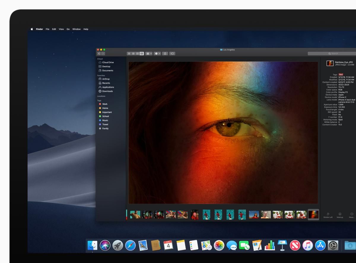 macos mojave karanlık modu