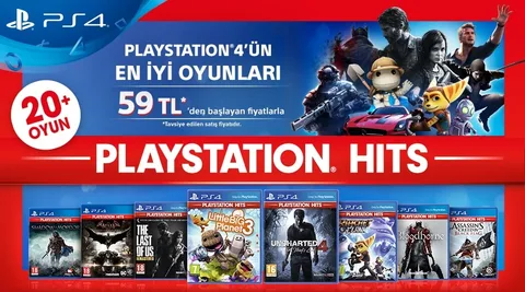 Sony PlayStation Hits ile popüler PS4 oyunlarını uygun fiyatla sunacak