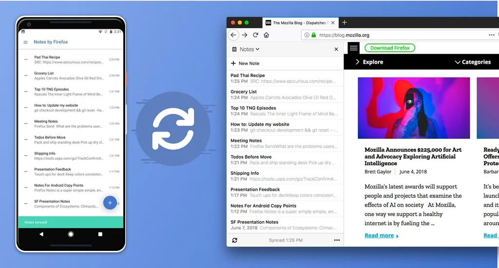 Mozilla Firefox Lockbox ve Notes uygulamalarını yayınladı