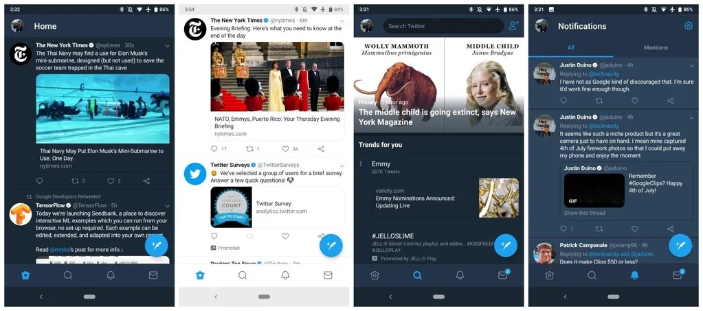 Twitter Android uygulamasına navigasyon çubuğu ekliyor