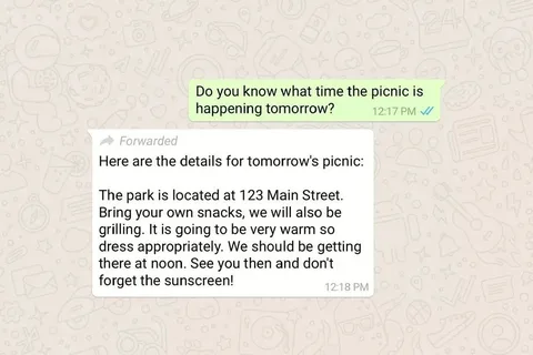 WhatsApp iletilmiş mesajları etiketleyecek