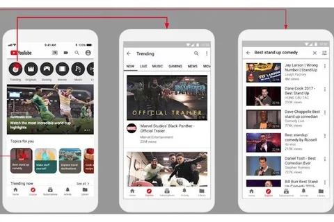 YouTube Keşfet sekmesini iPhone uygulamasında test ediyor