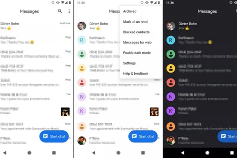 Android Mesajlar uygulamasına koyu renk modu geliyor